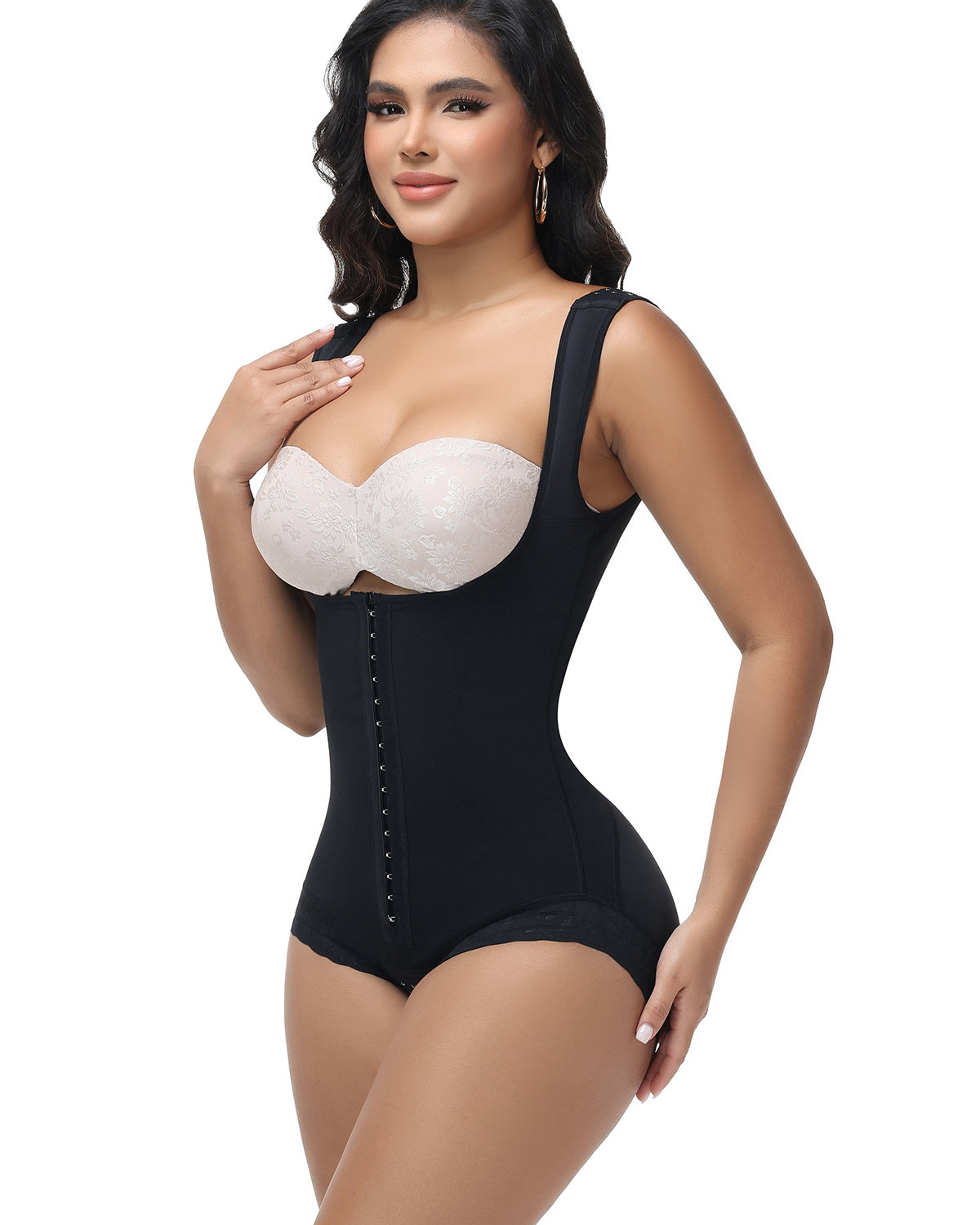 Open Bust Tummy Control Fajas Colombianas Butt Lift Body Shaper