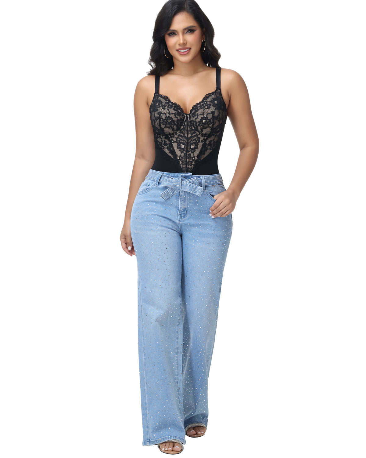 Shapshe® Sexy Lace Floral Hip Lift Shapewear Bodysuit - By Qivii