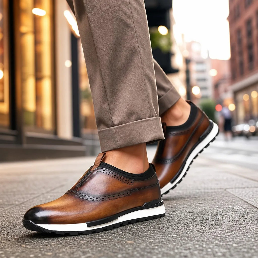 Torrence | Men's Luxury Leather Sneakers - By Qivii