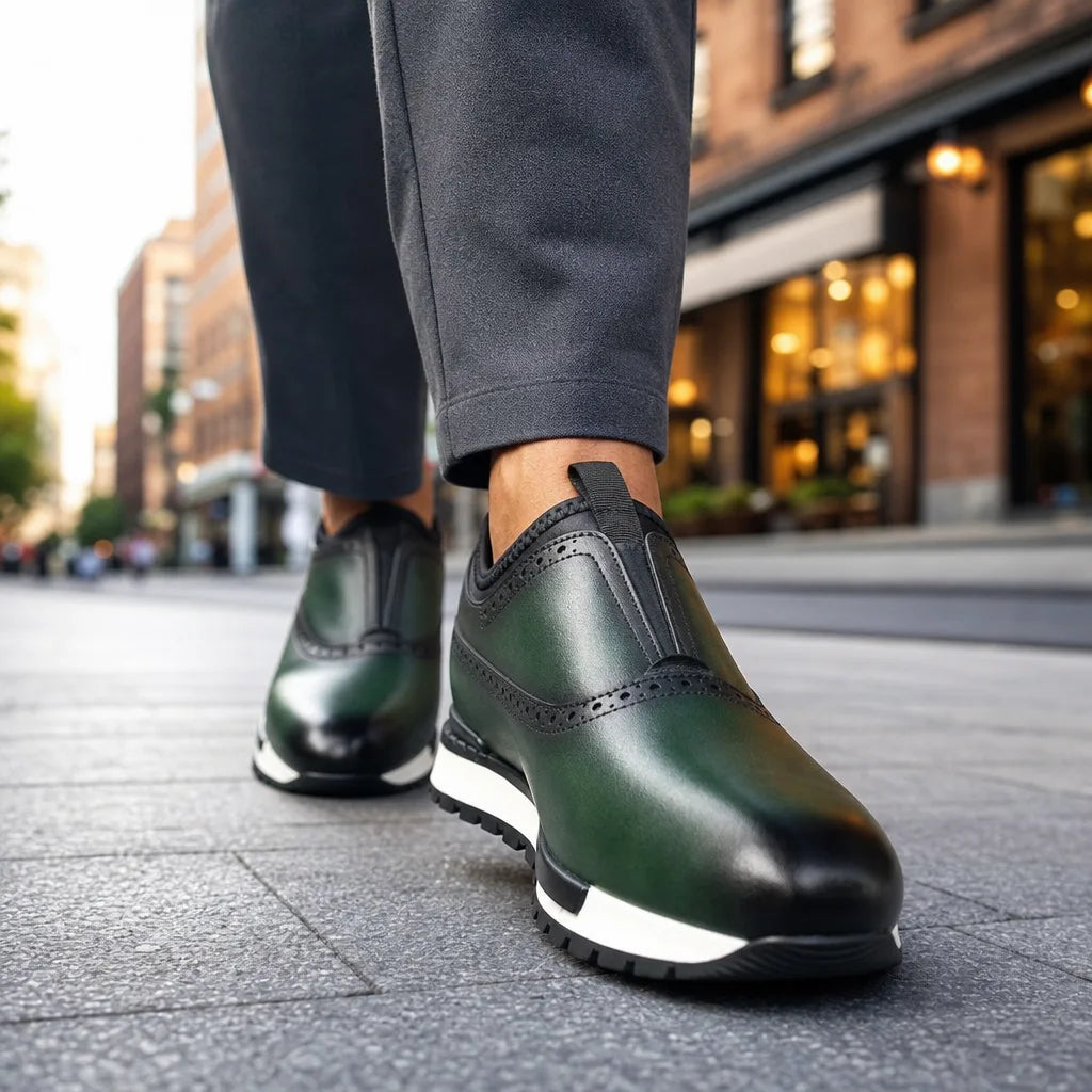 Torrence | Men's Luxury Leather Sneakers - By Qivii