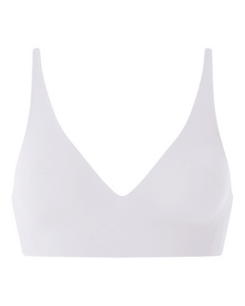 Seamless V-Neck Wireless Push Up Bra