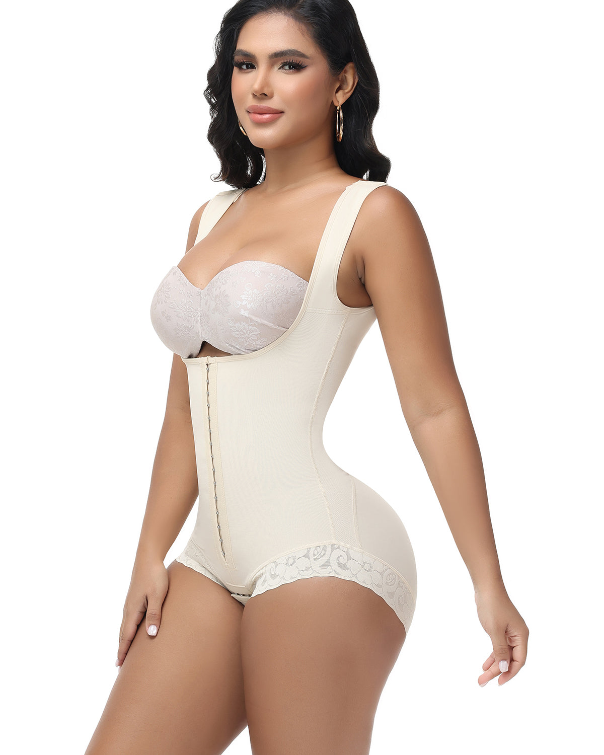 Open Bust Tummy Control Fajas Colombianas Butt Lift Body Shaper