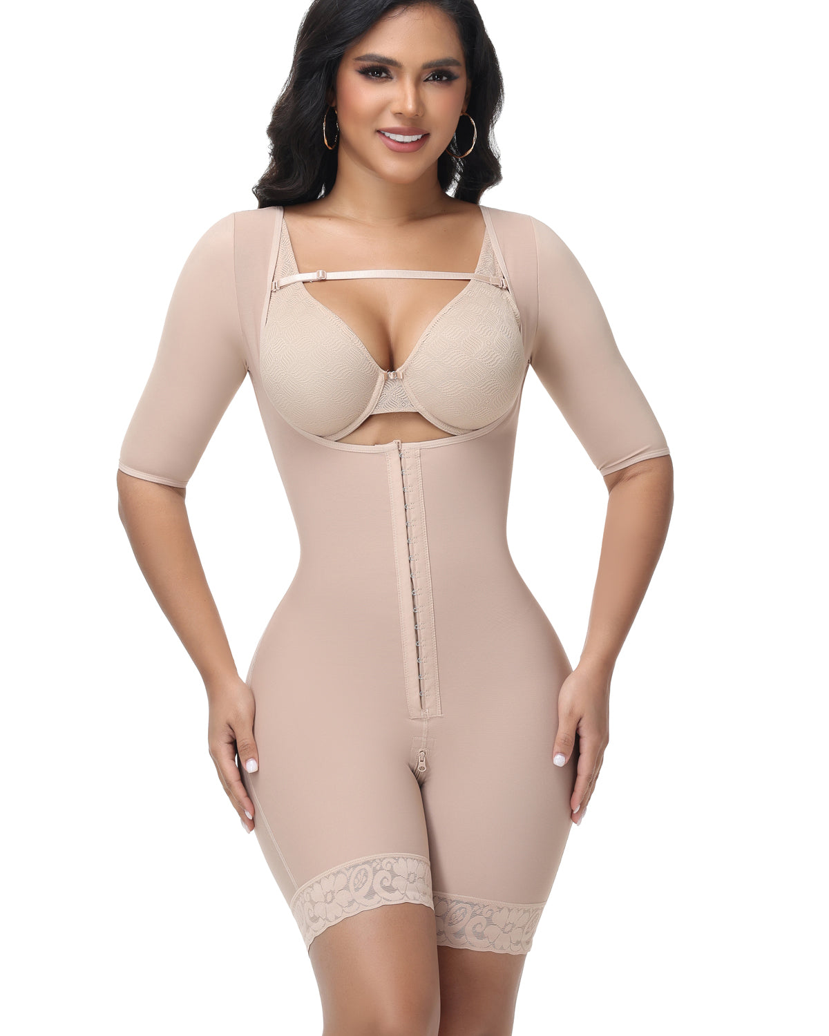 Shapshe® Fajas Colombianas Short Sleeve Hip Lift Body Shaper
