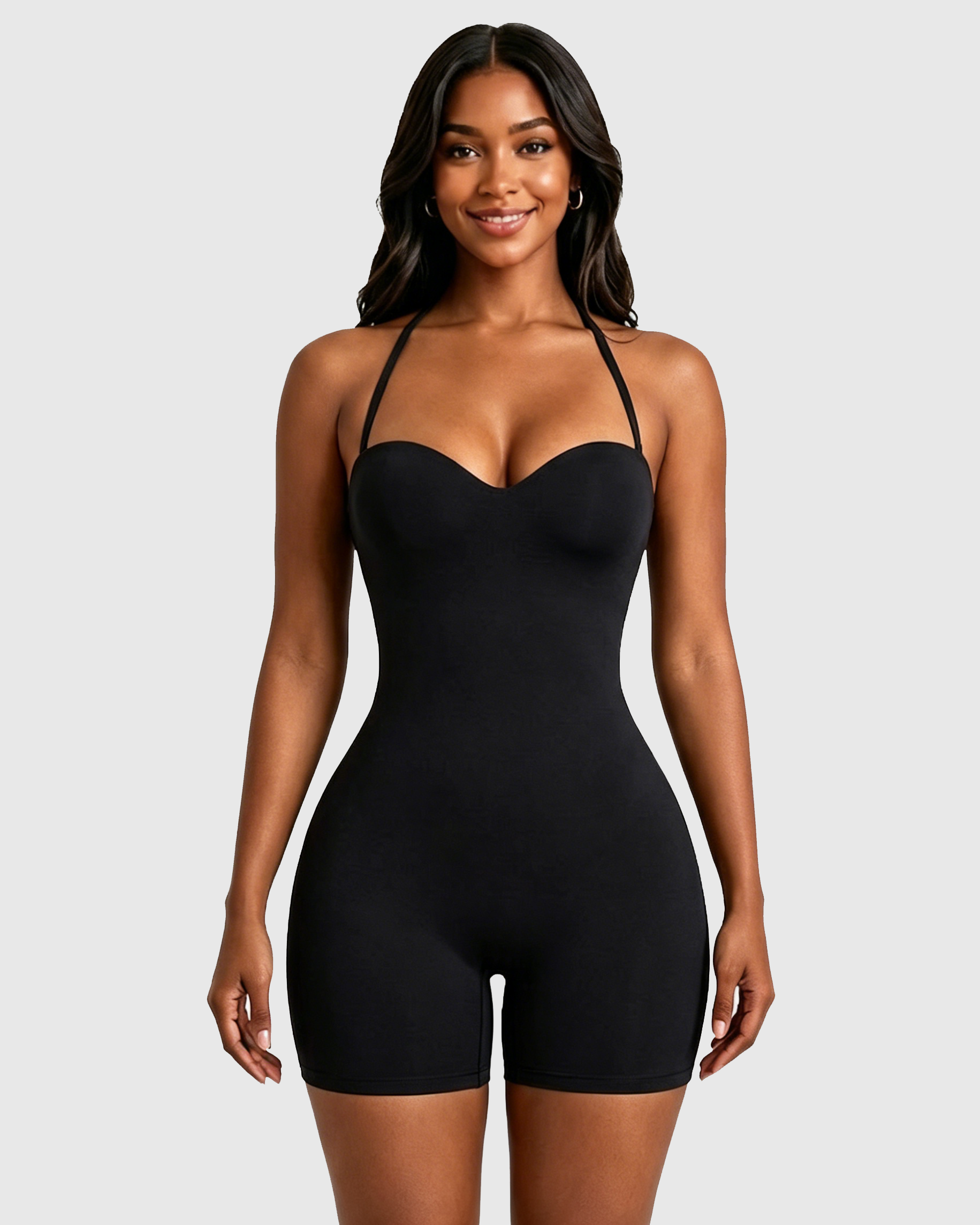 Convertible Strapless Halter Hourglass Sculpt Playsuit - By Qivii