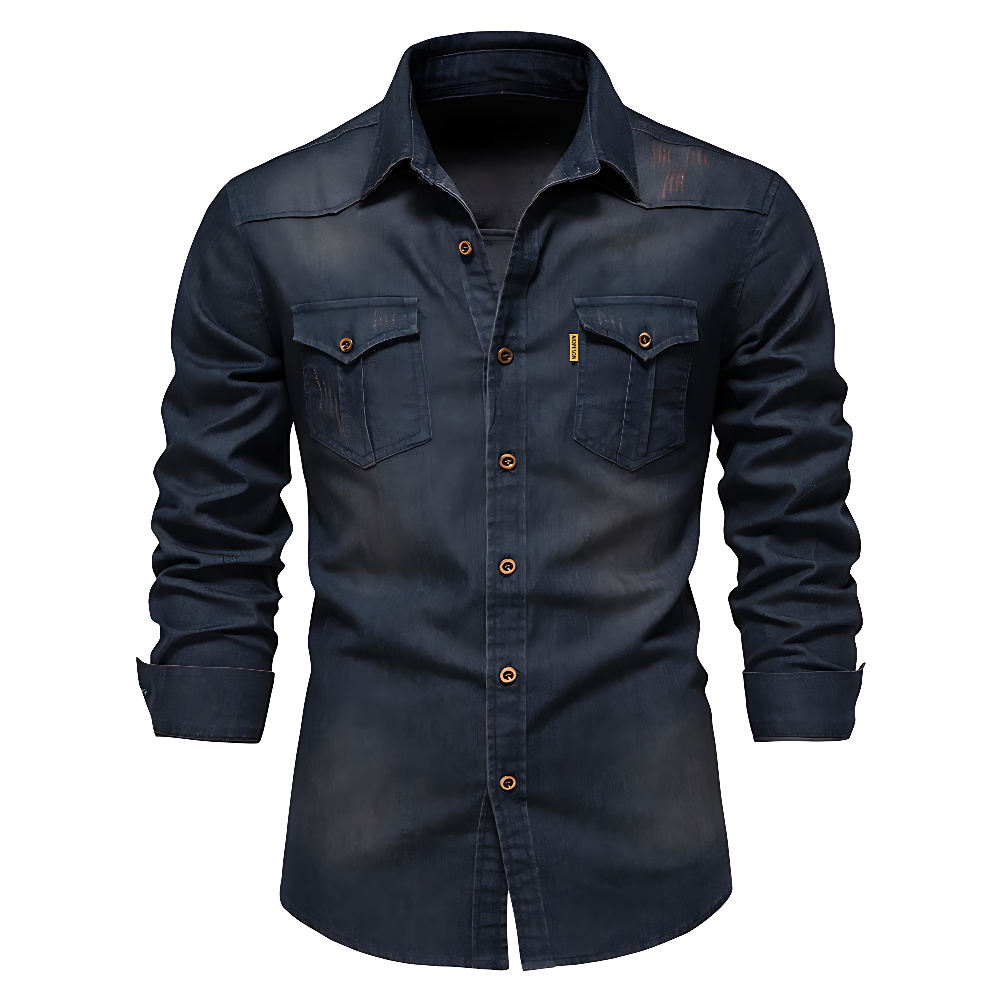 FlexiFit Katoenen Denim Shirt - By Qivii