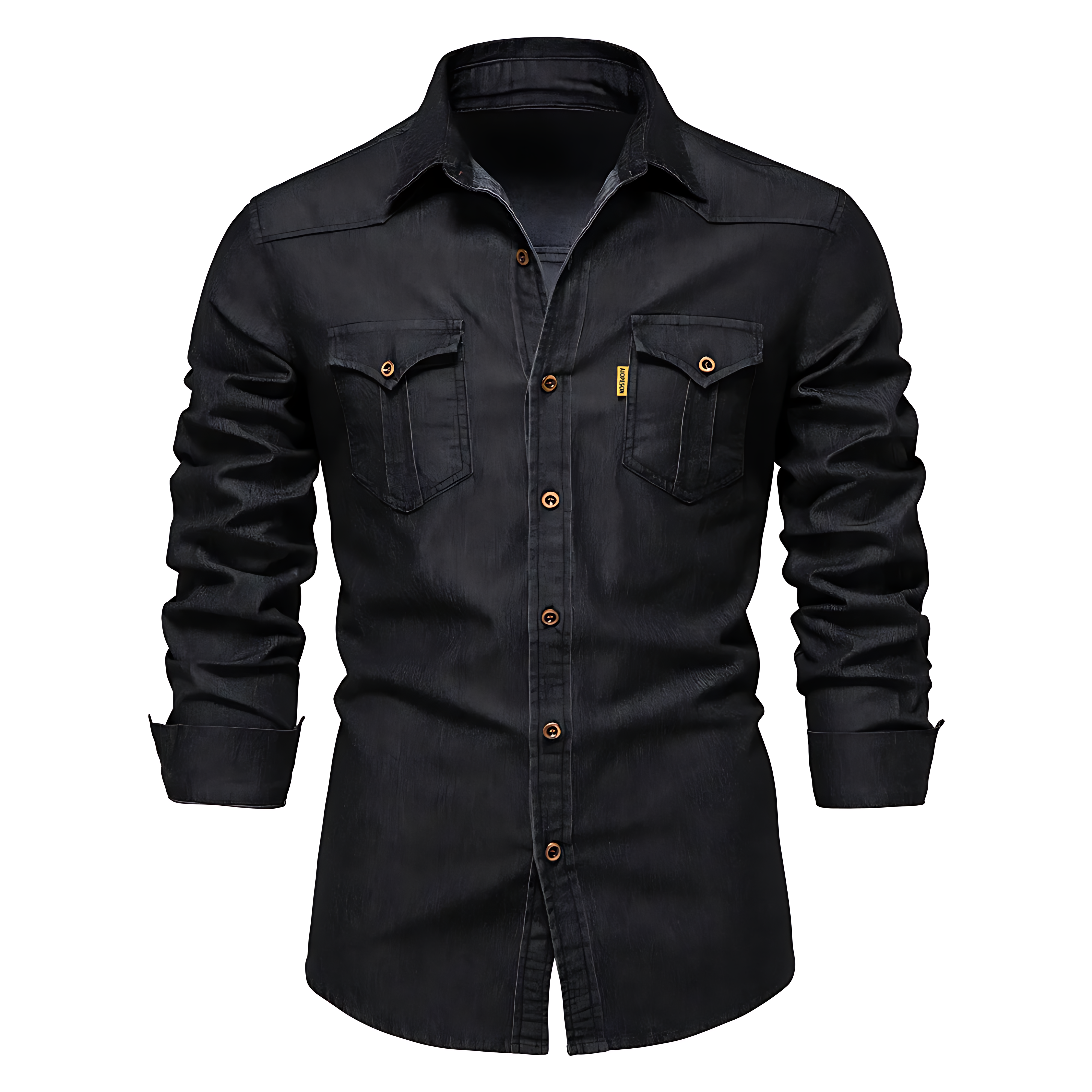 FlexiFit Katoenen Denim Shirt - By Qivii