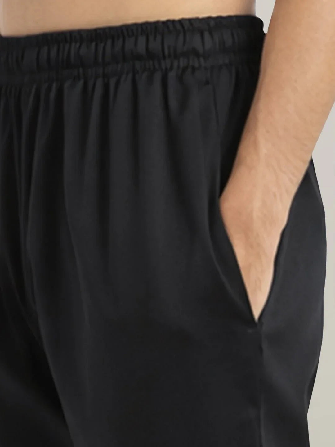 Men's Black Jacquard Kurta with Satin Pyjama and Embroidered Georgette Dupatta