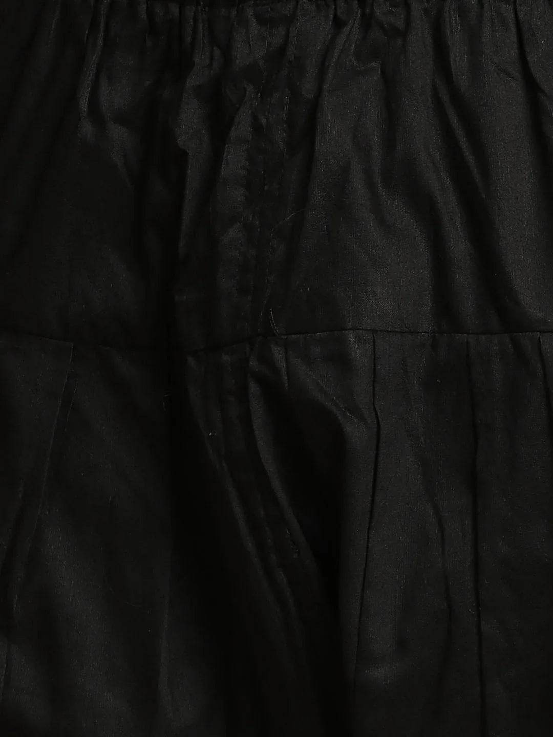 Men's Black Mirror Kurta With Patiala Set