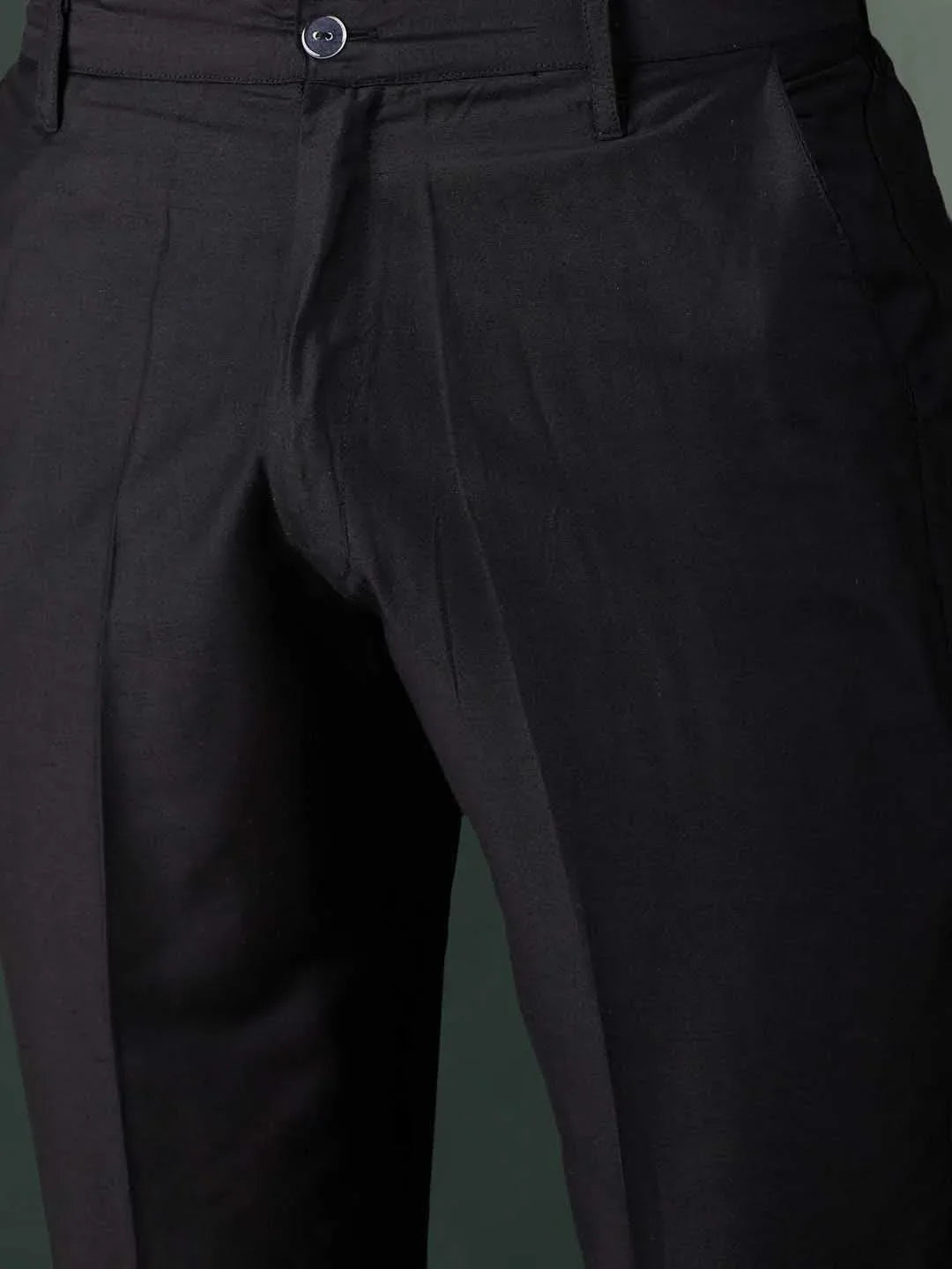 Men's Black Sherwani With Kurta Pant Set