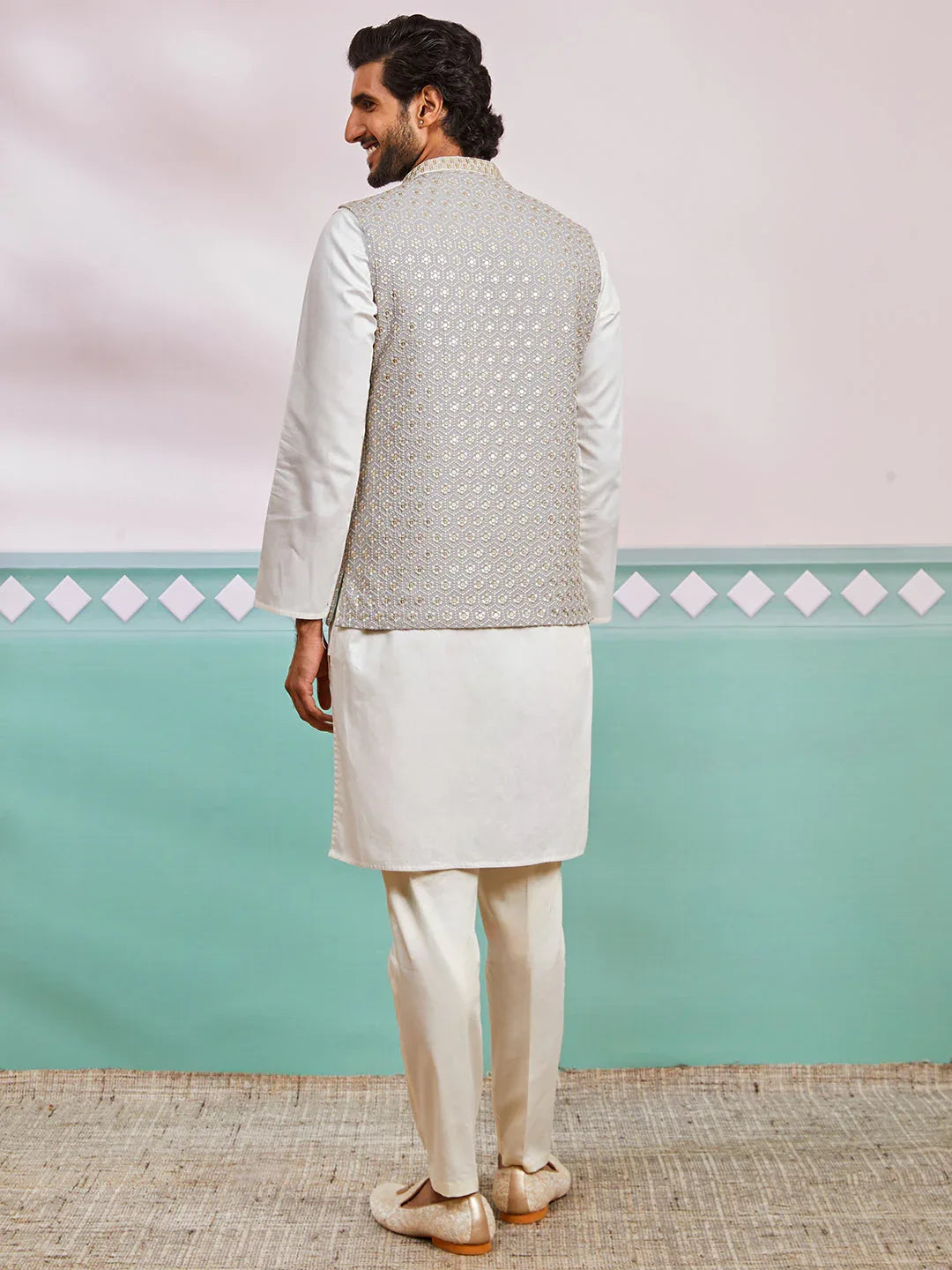 Men's Gray - Nehru Jacket Only