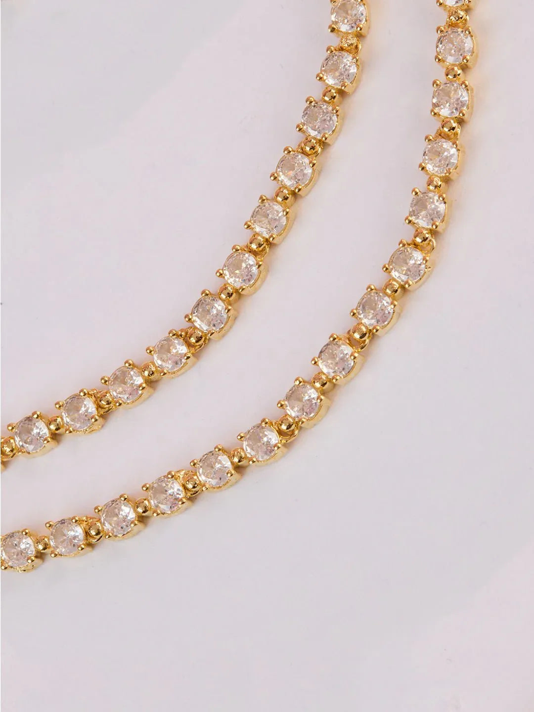 Women's Gold Rhodium Plated Layered Necklace