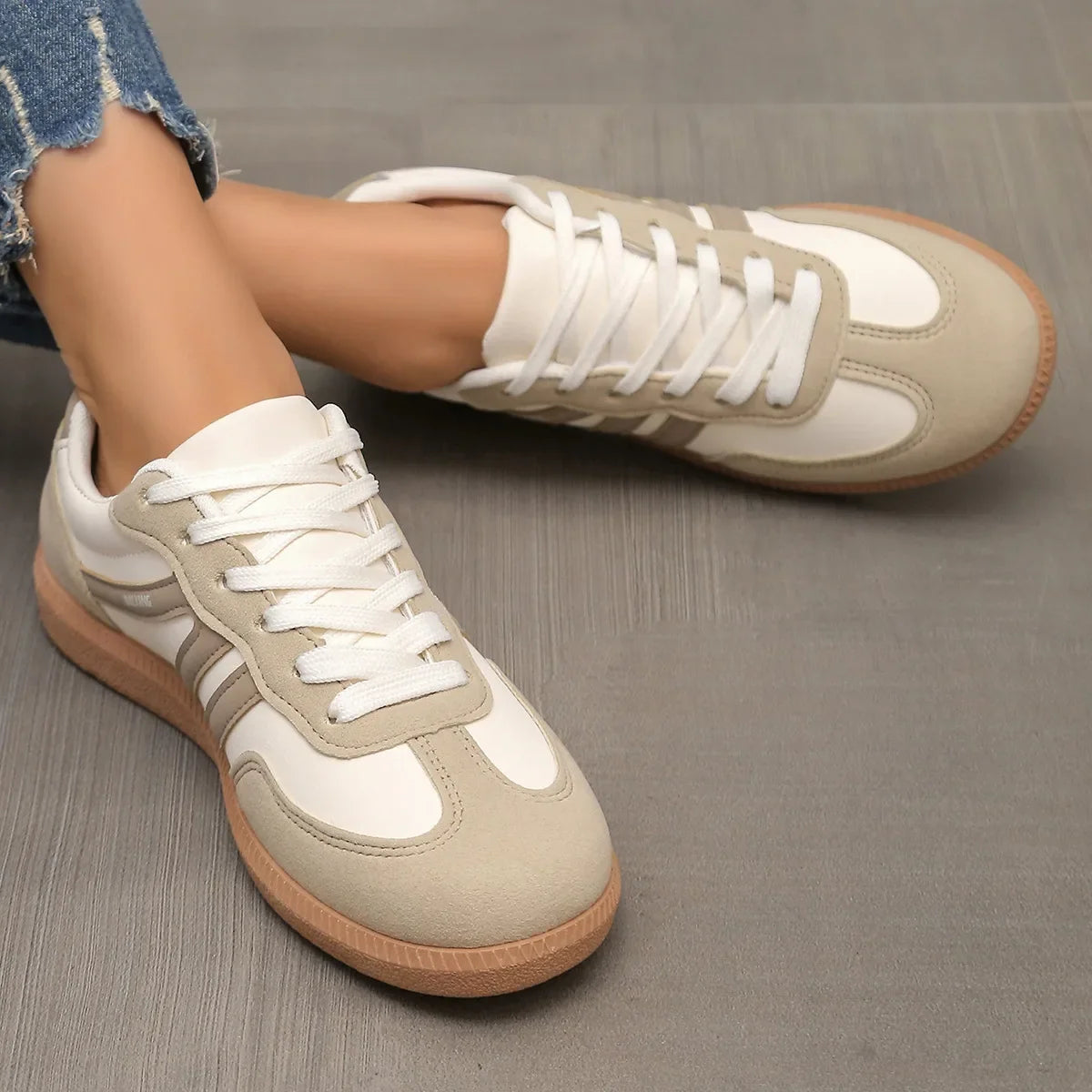Violet women's lace-up orthopedic sneakers by Hudson Ridge, featuring supportive design and casual style for comfortable wear.