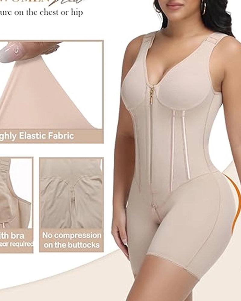 Shapshe® High Compression Full Body Shaper with Bulit-in Bra
