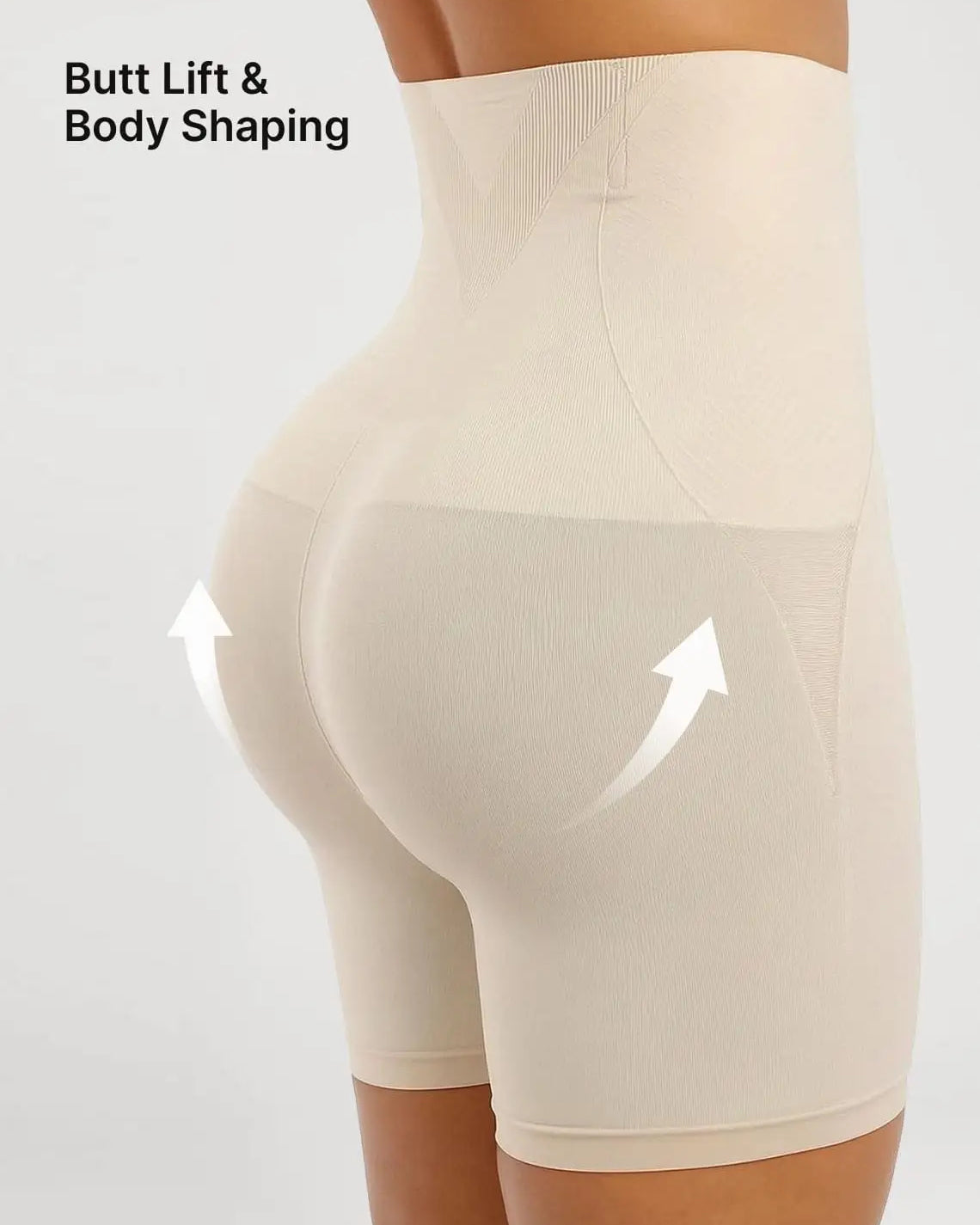 High Waist Wide Waistband Tummy Control Shaping Shorts Seamless Butt Lifter Thigh Shaper