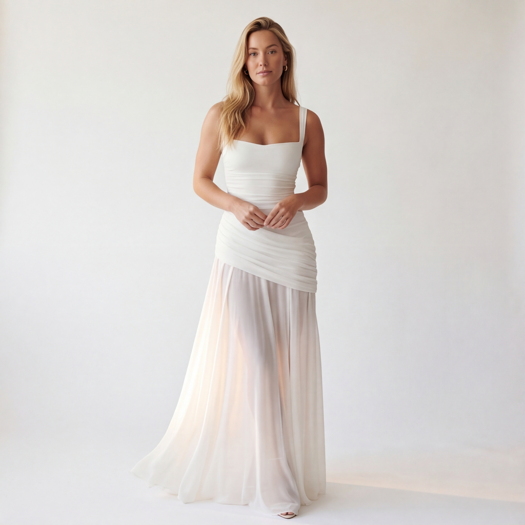 Elena Ruched Maxi Dress