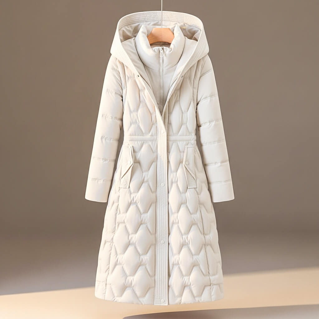 Lauren Quilted Hooded Coat - By Qivii