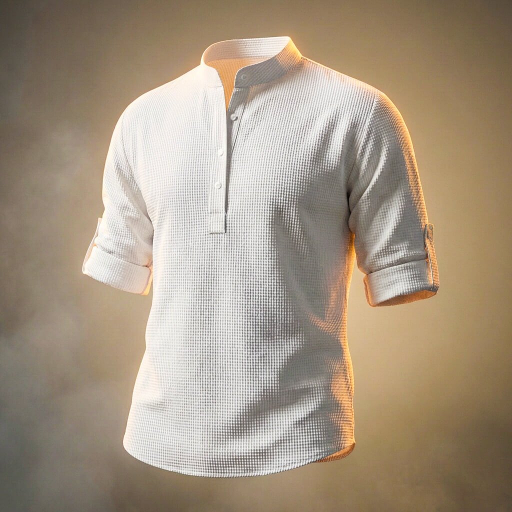 Luke Waffle Long Sleeve T-Shirt - By Qivii