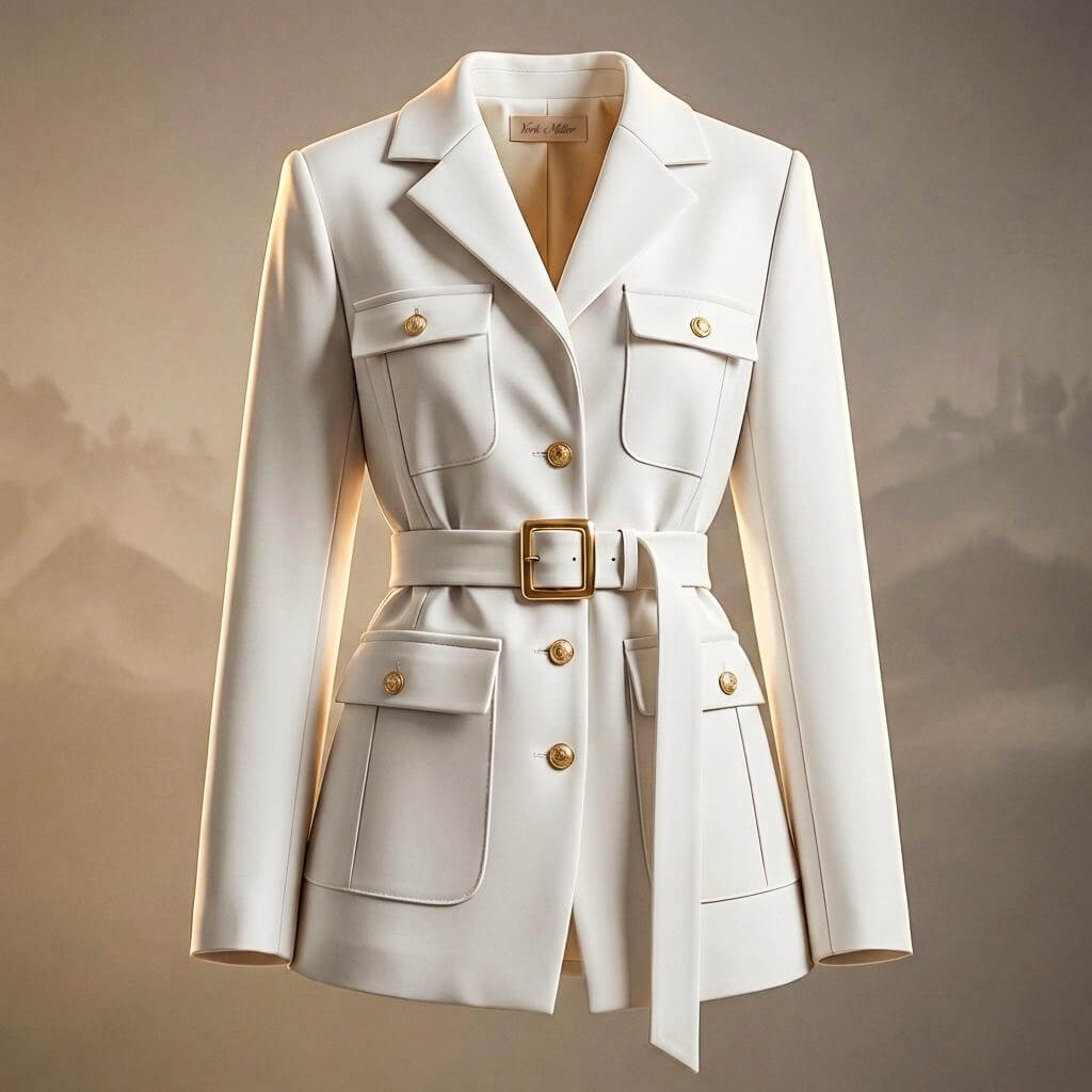 Julia Couture Belted Jacket - By Qivii
