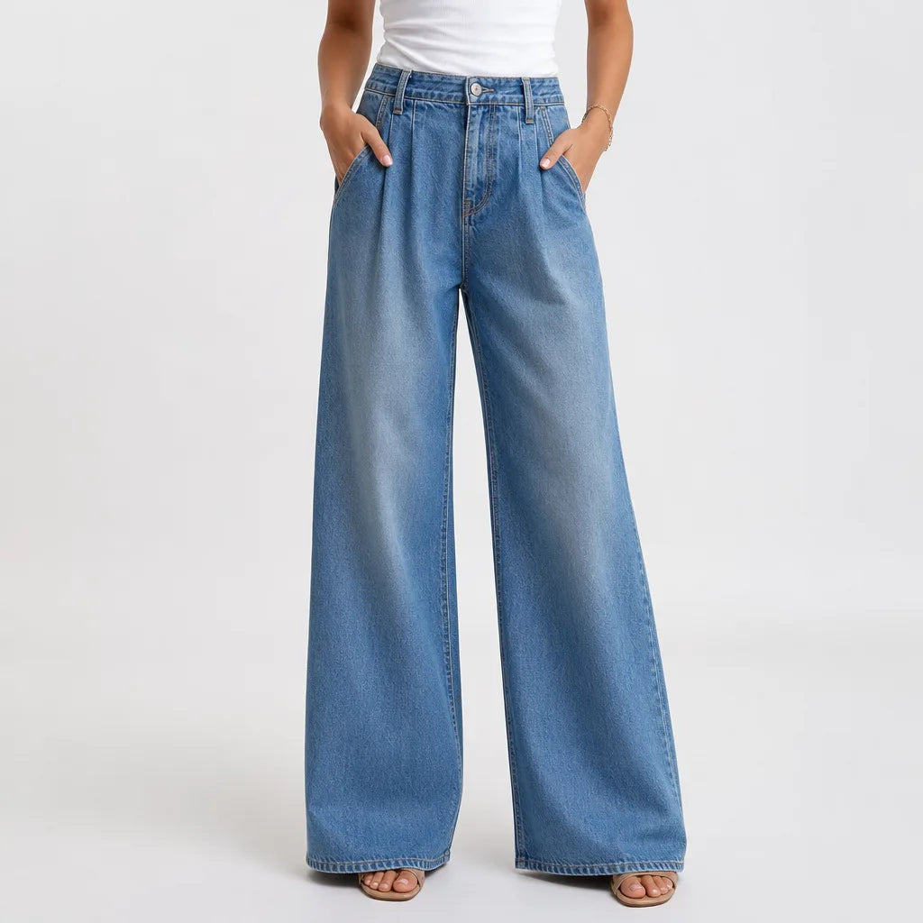 Wilhelmina | Womens Mom Baggy Wide Leg Jeans