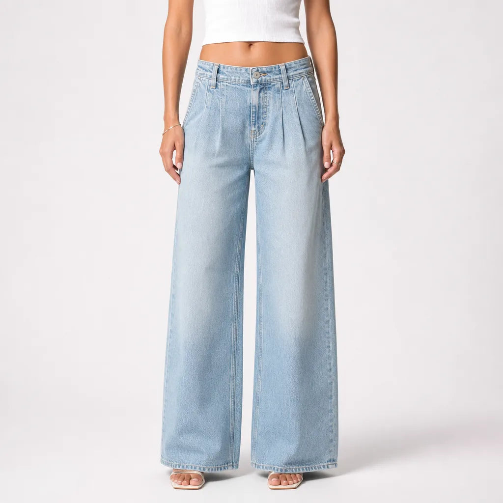 Wilhelmina | Womens Mom Baggy Wide Leg Jeans