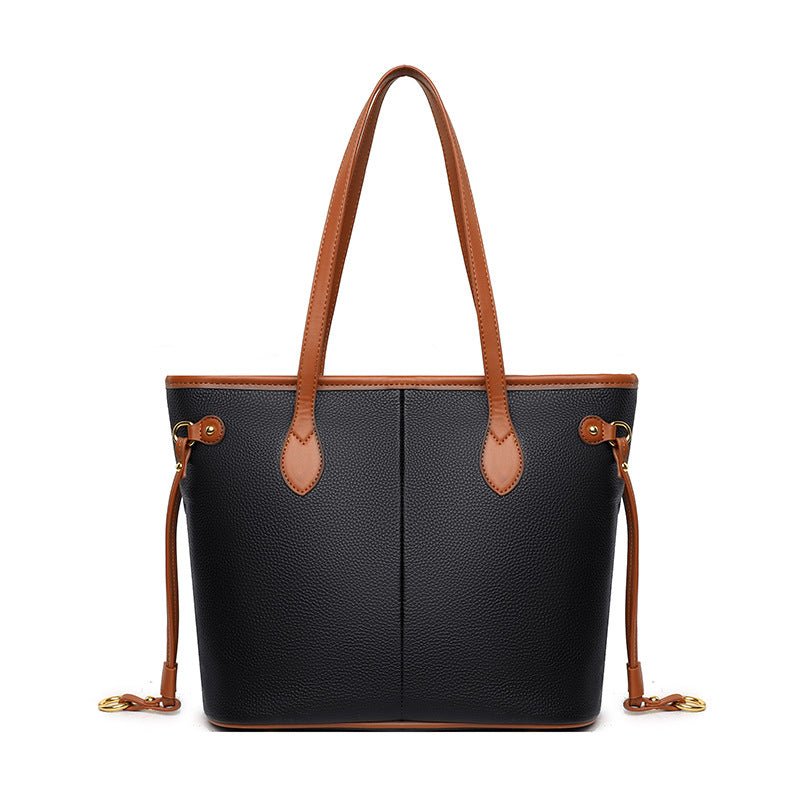 Women's Cowhide Leather Commuter Tote Bag - By Qivii
