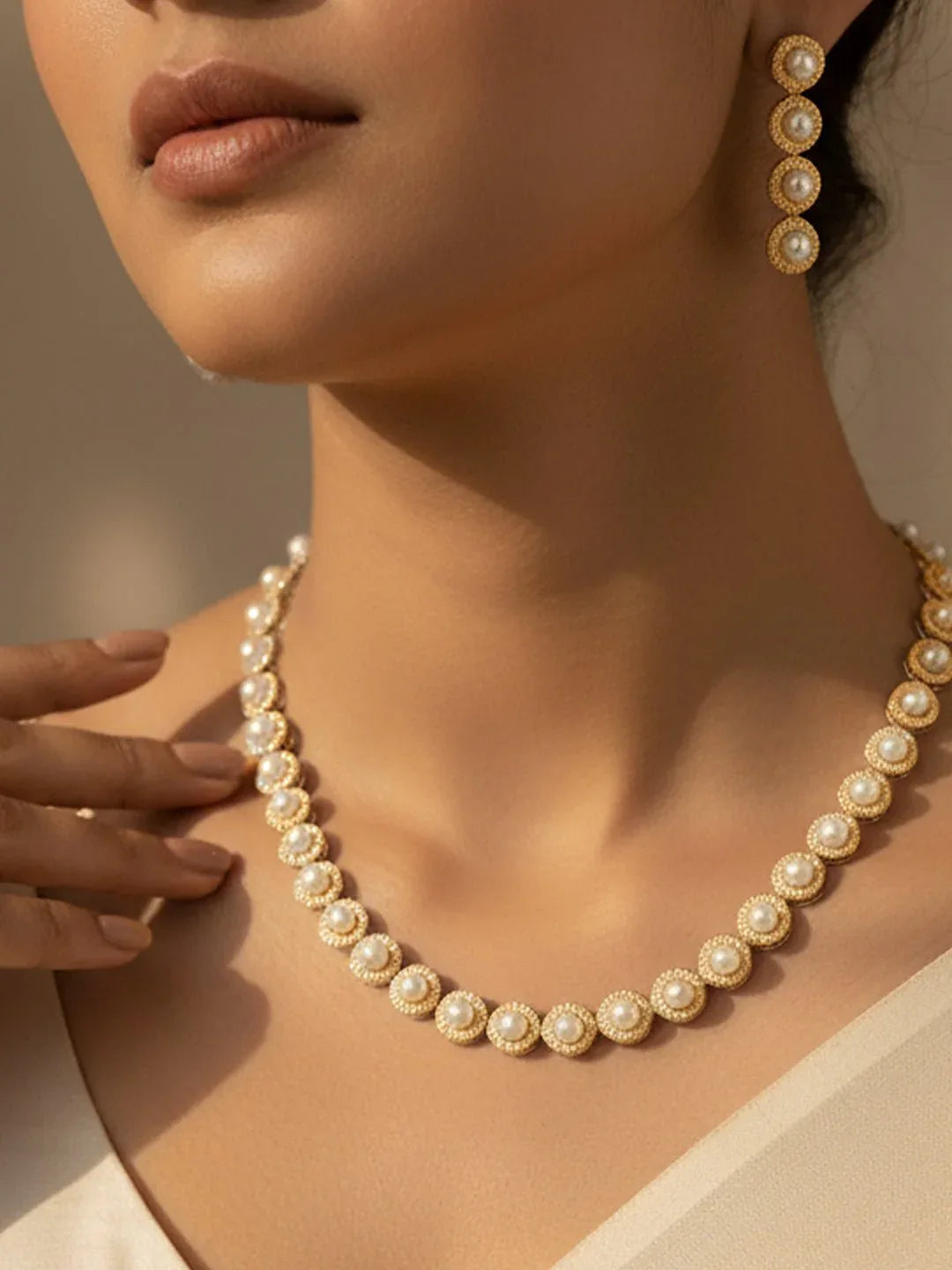Women's Gold Rhodium Plated Necklace