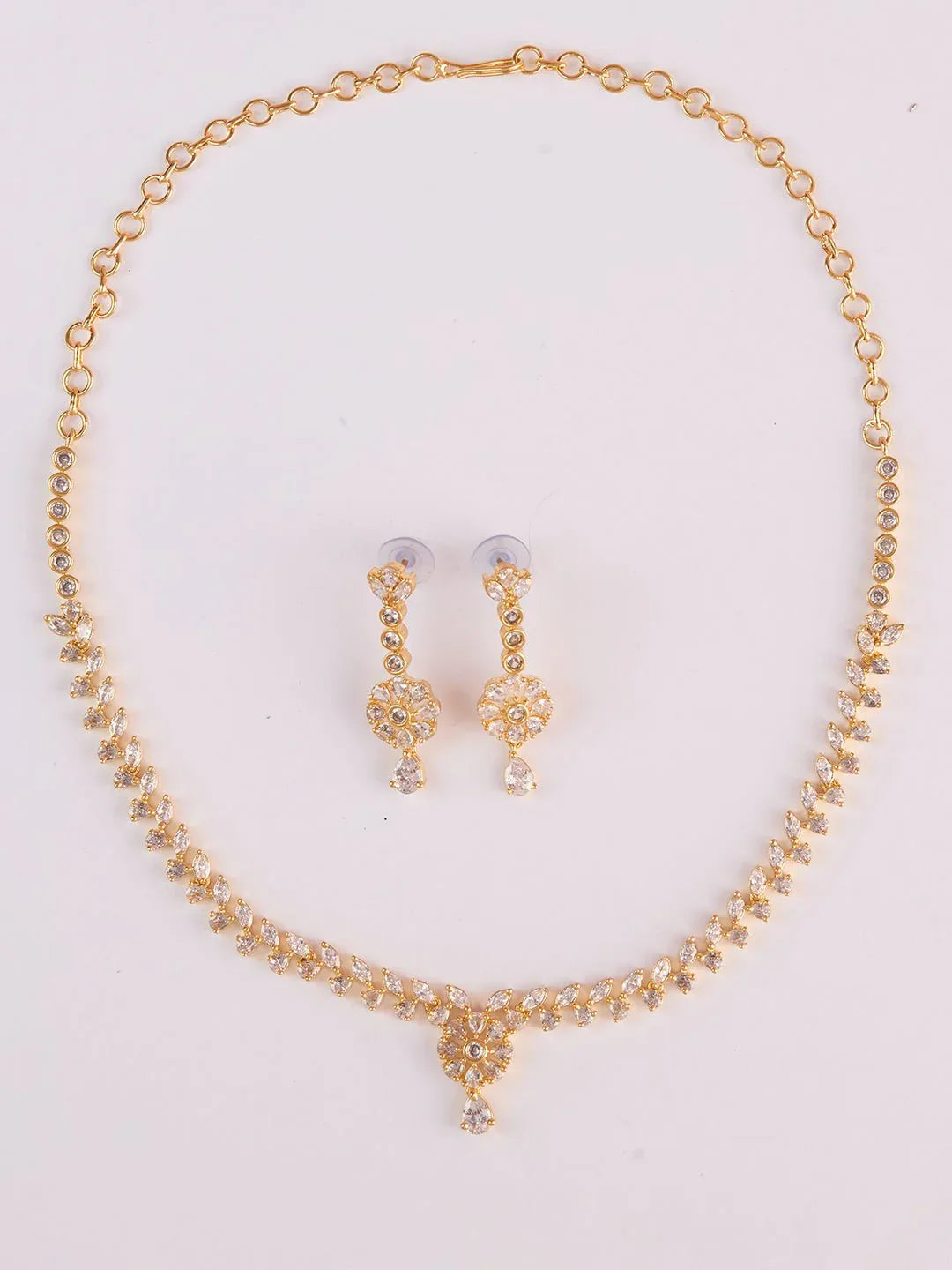 Women's Gold Rhodium Plated Single Layered Necklace