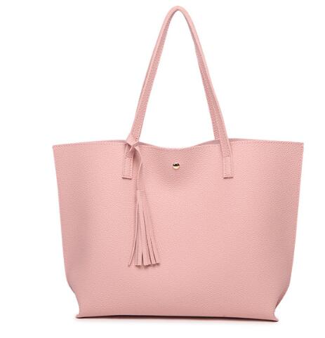 Women's Large Capacity Solid Color Shoulder Bag - By Qivii