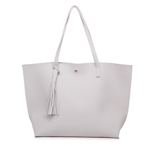 Women's Large Capacity Solid Color Shoulder Bag - By Qivii