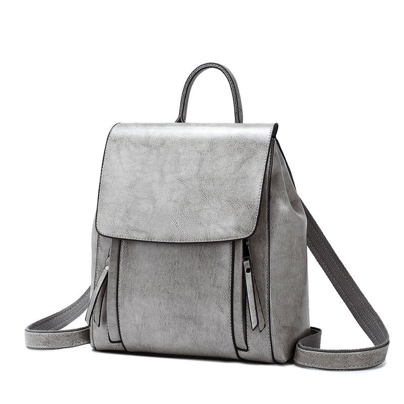 Women's Leather Cowhide Backpack - By Qivii