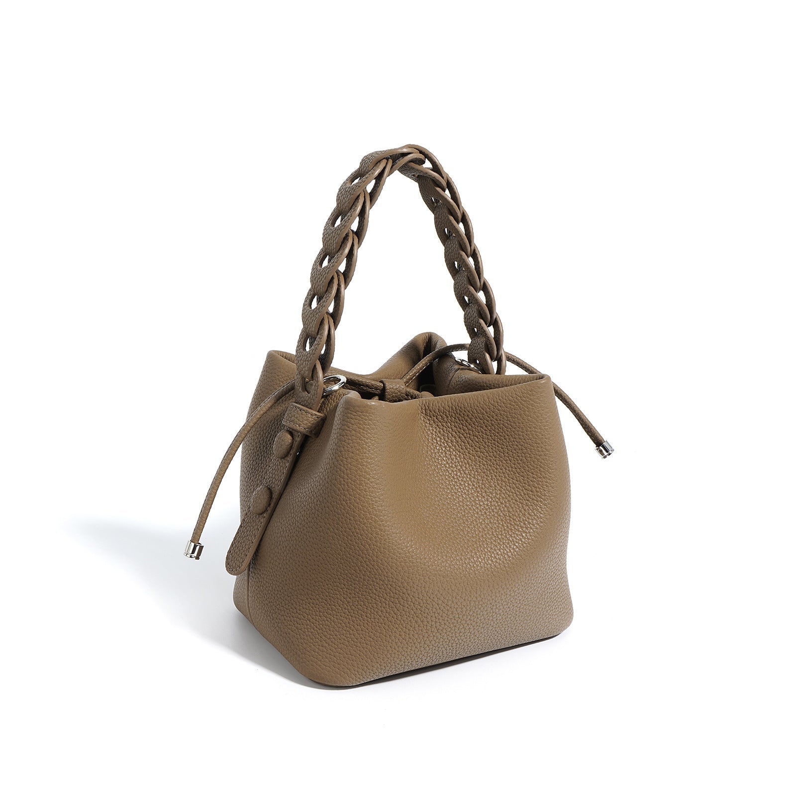 Women's Luxury Genuine Leather Bucket Bag Spring - By Qivii