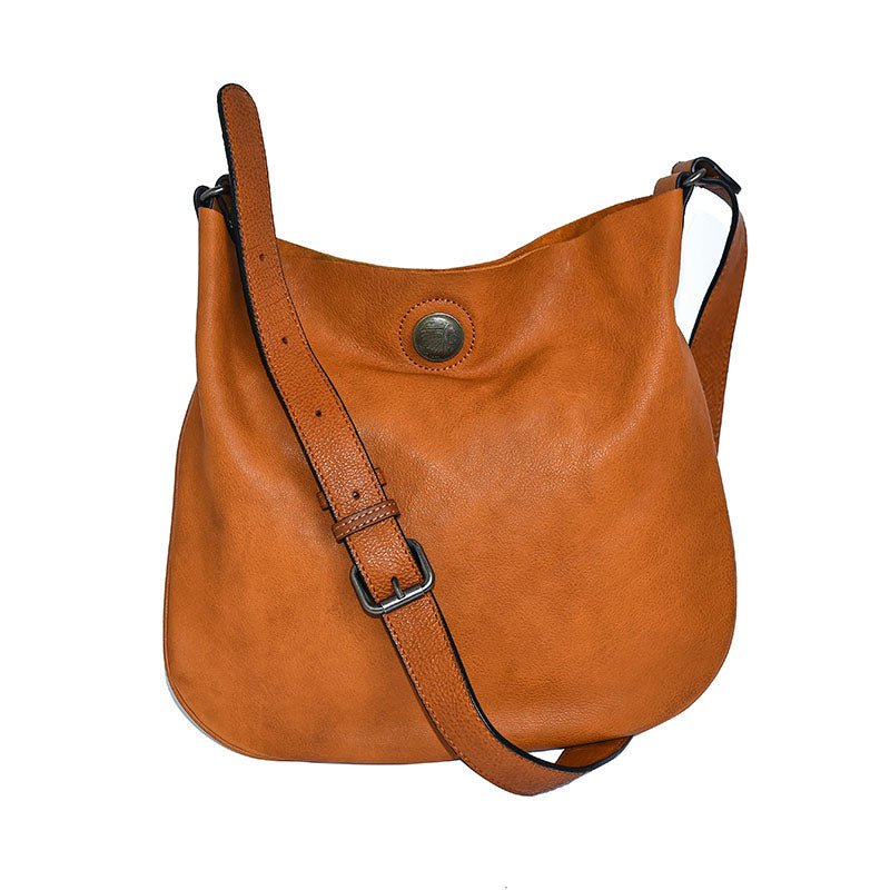 Women's Luxury Retro Leather One Shoulder Messenger Bag - By Qivii