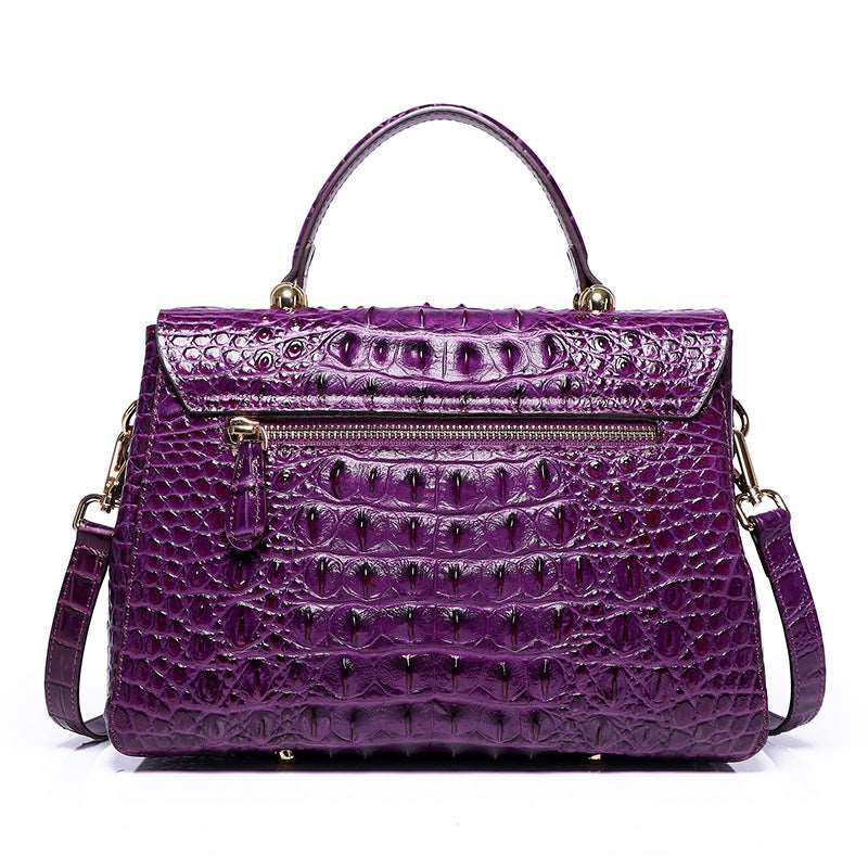 Women's Luxury Scale Pattern Leather Shoulder Messenger Bag - By Qivii