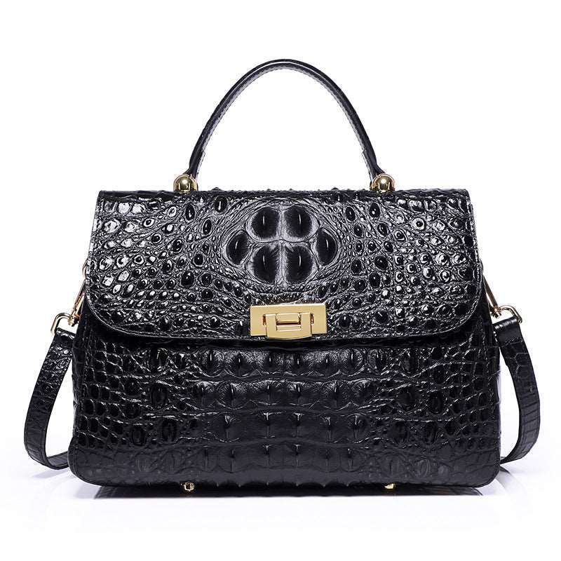 Women's Luxury Scale Pattern Leather Shoulder Messenger Bag - By Qivii