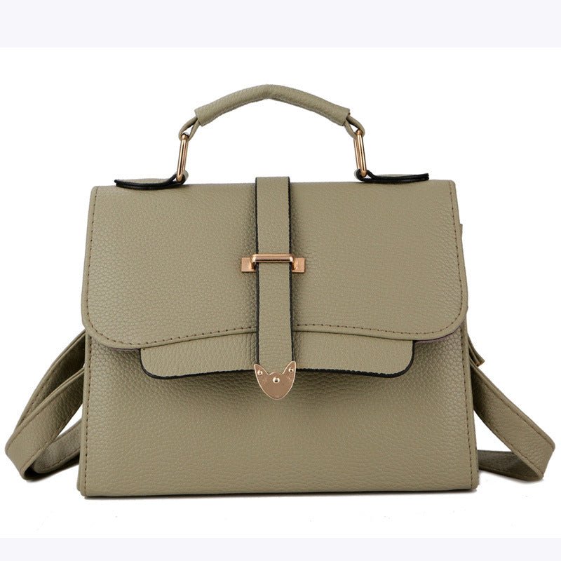 Women's Synthetic Leather Handbag With Handle - By Qivii