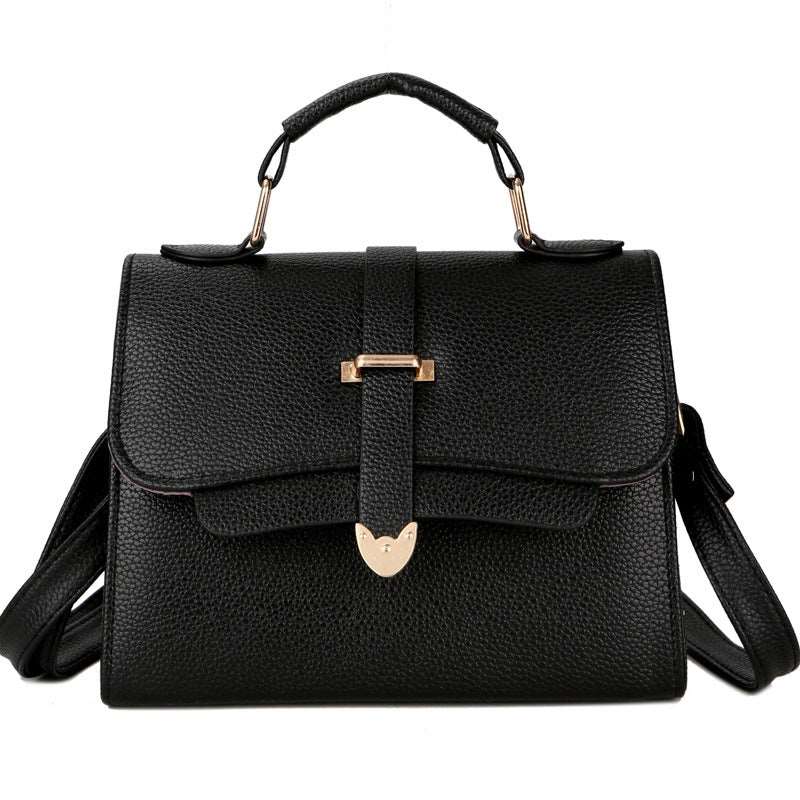 Women's Synthetic Leather Handbag With Handle - By Qivii