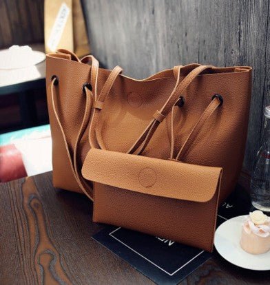 Women's Two-Piece Shoulder Tote Bag and Clutch - By Qivii