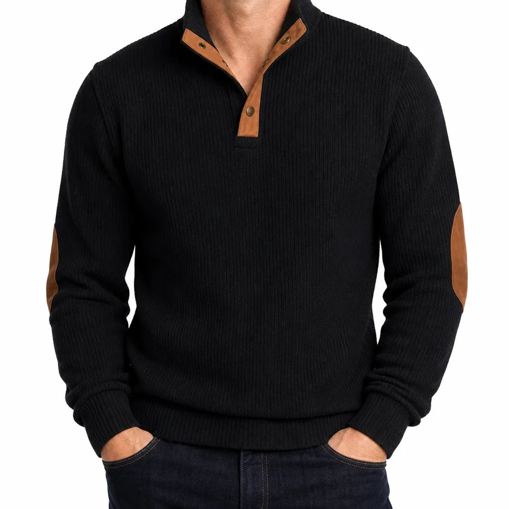 Wyler | Mens Fall Buttoned Knit Sweater