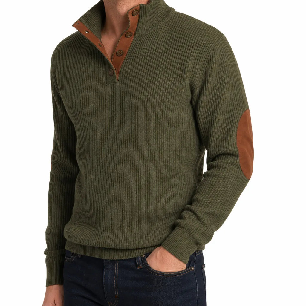 Wyler | Mens Fall Buttoned Knit Sweater