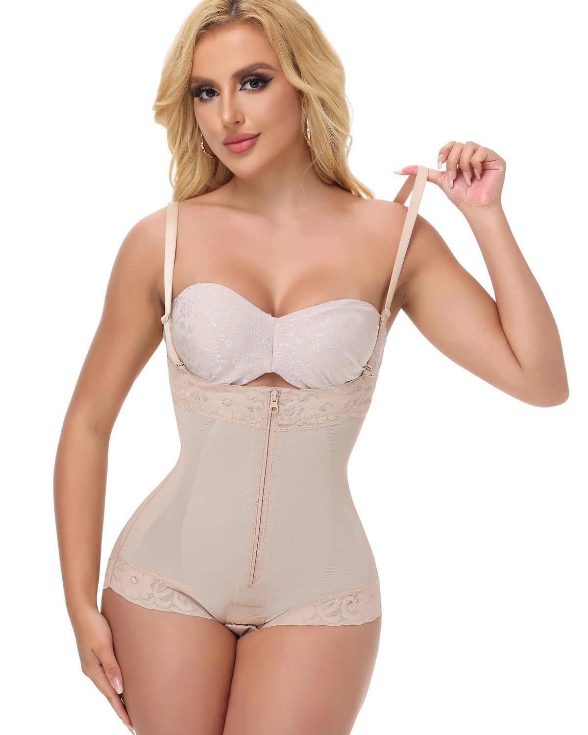 Shapshe® Open Bust Firm Control Fajas Colombianas Butt Lifting Shapewear Bodysuit