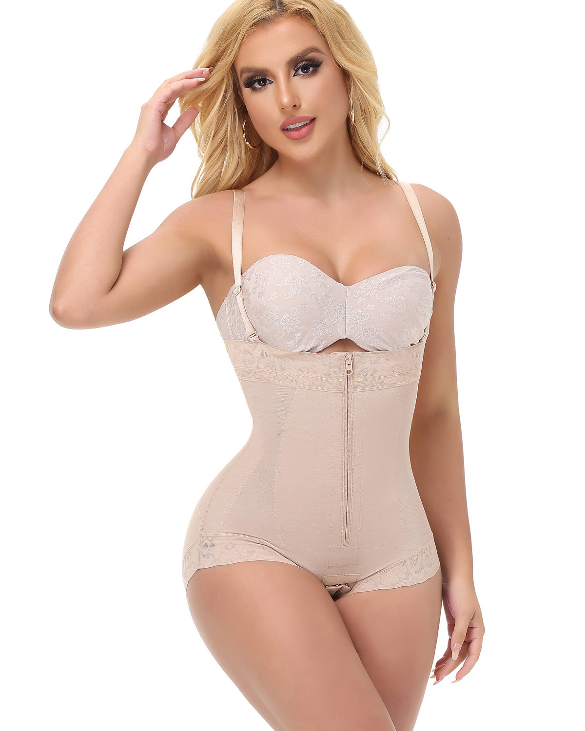 Shapshe® Open Bust Firm Control Fajas Colombianas Butt Lifting Shapewear Bodysuit