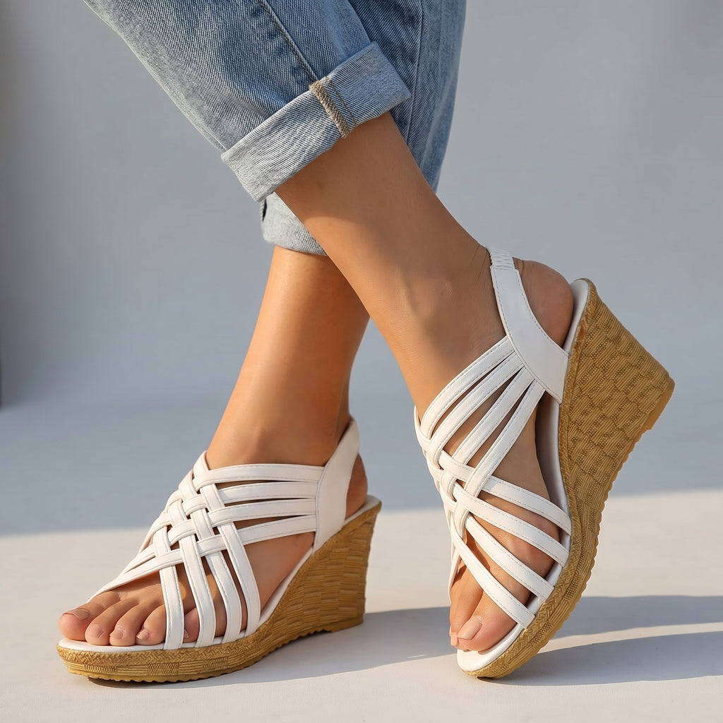 Rihanna Cross-Strap Sandals