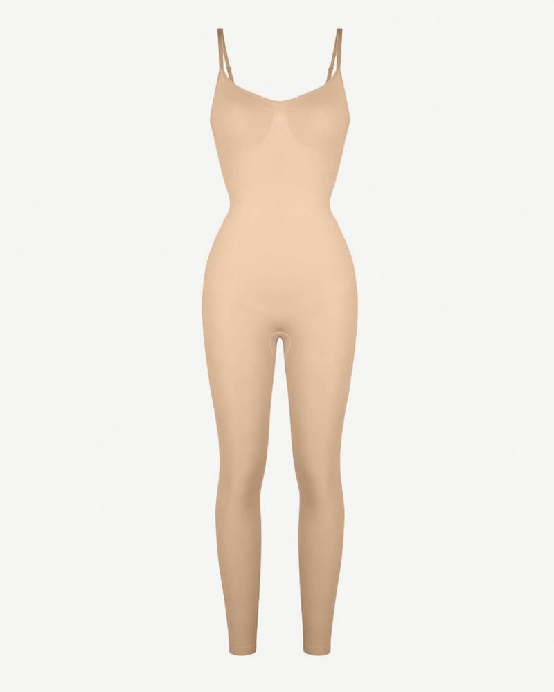 Women's Seamless Breast Support Tummy Control Full Shaping Jumpsuit - By Qivii