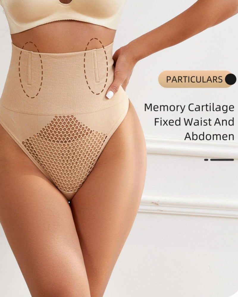Hollow Thin High Waist Shapewear Tummy Shaping Thong