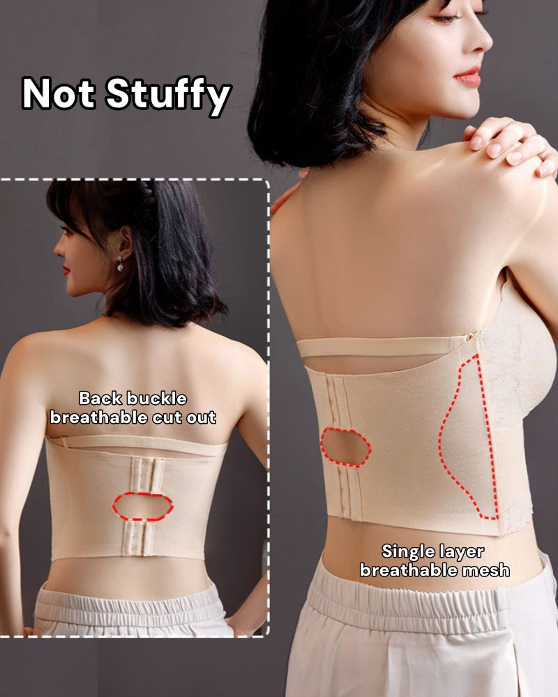 Sexy Push up Non Slip Wire Free Bra with Removable Shoulder Strap