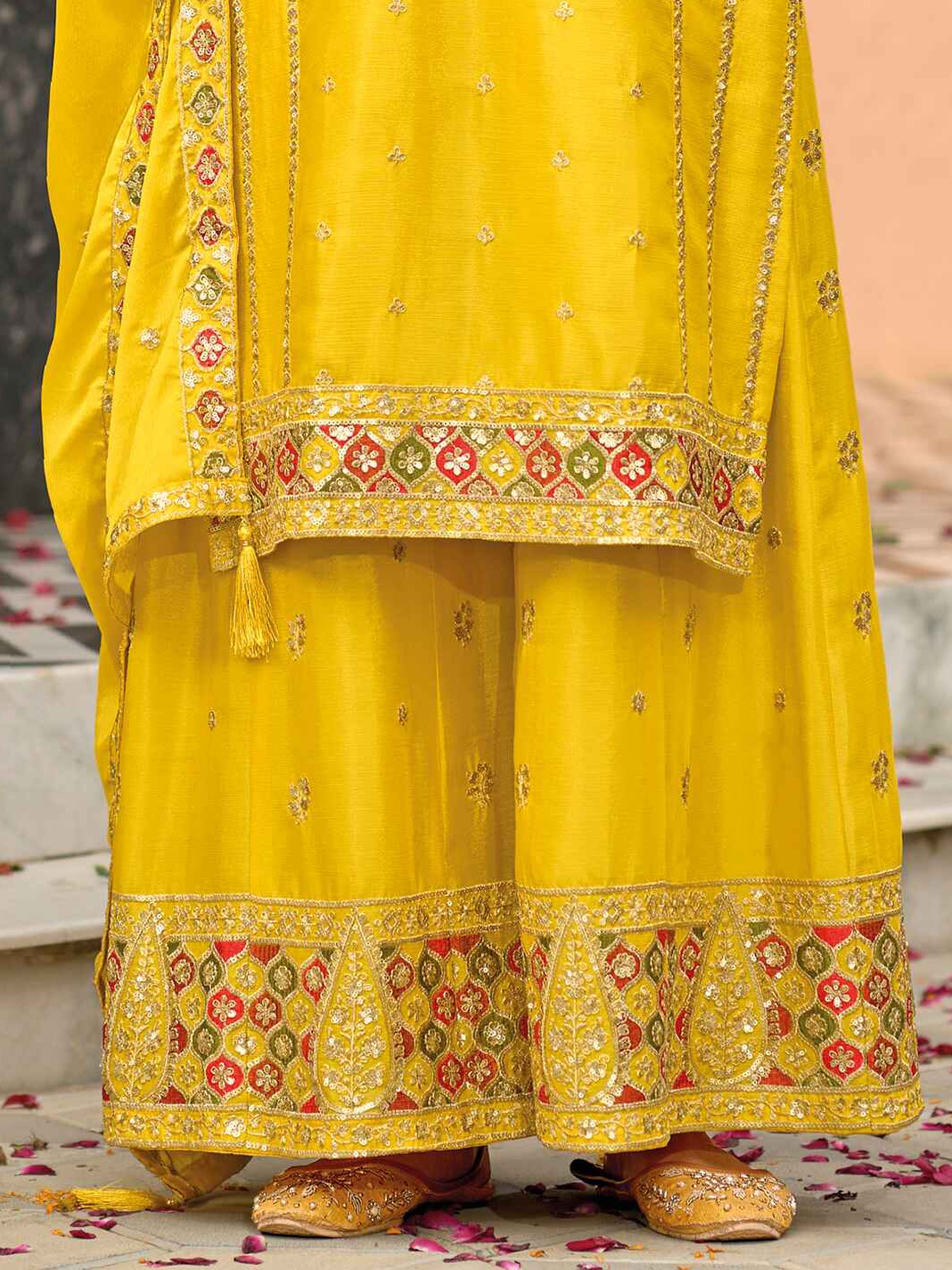 Versatile haldi wear set promising timeless elegance and radiant beauty