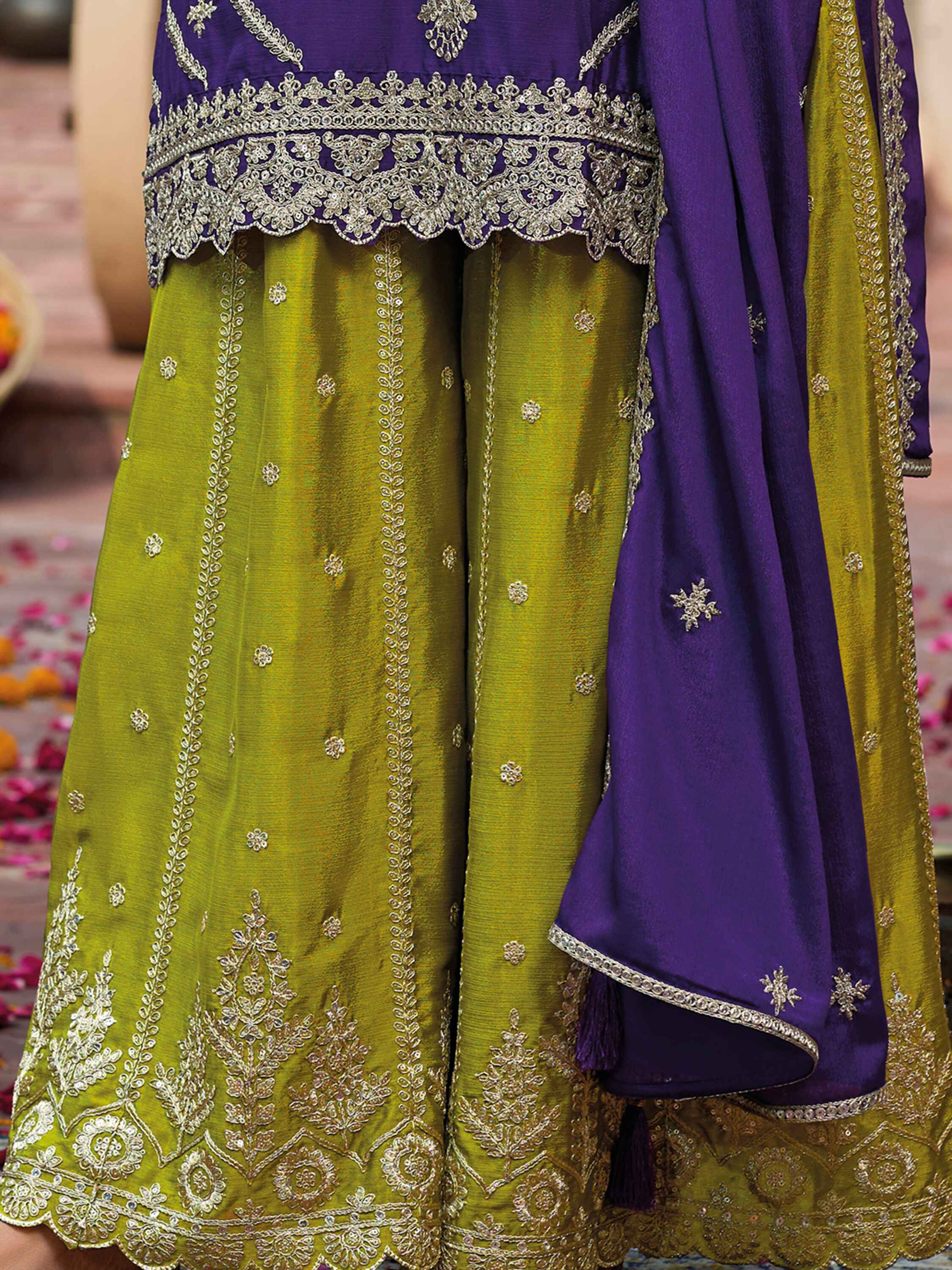 Traditional yet modern ensemble perfect for special occasions