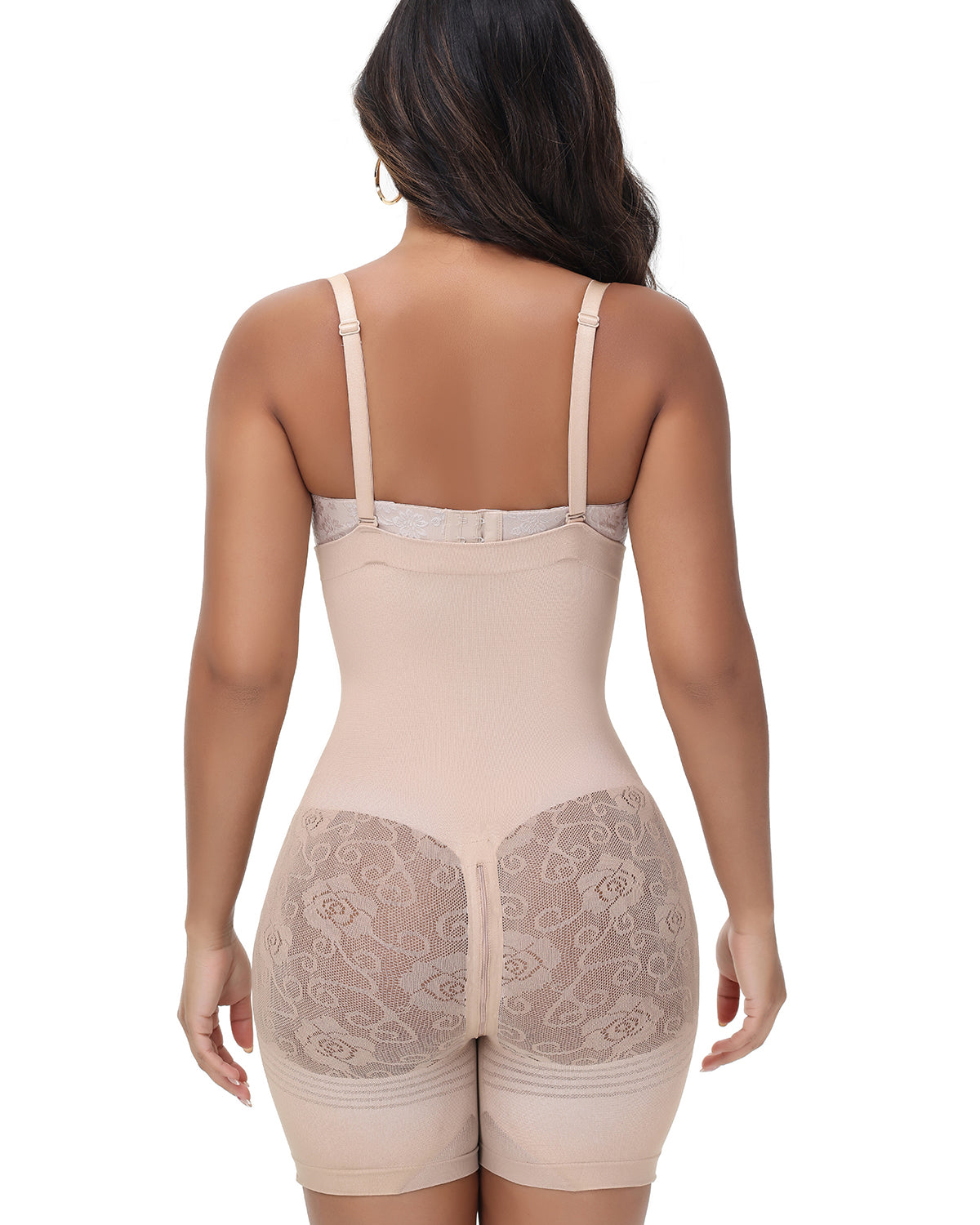 Shapshe® Hip Mesh High Waisted Faja Shaping Shorts with Zip Closure for Women