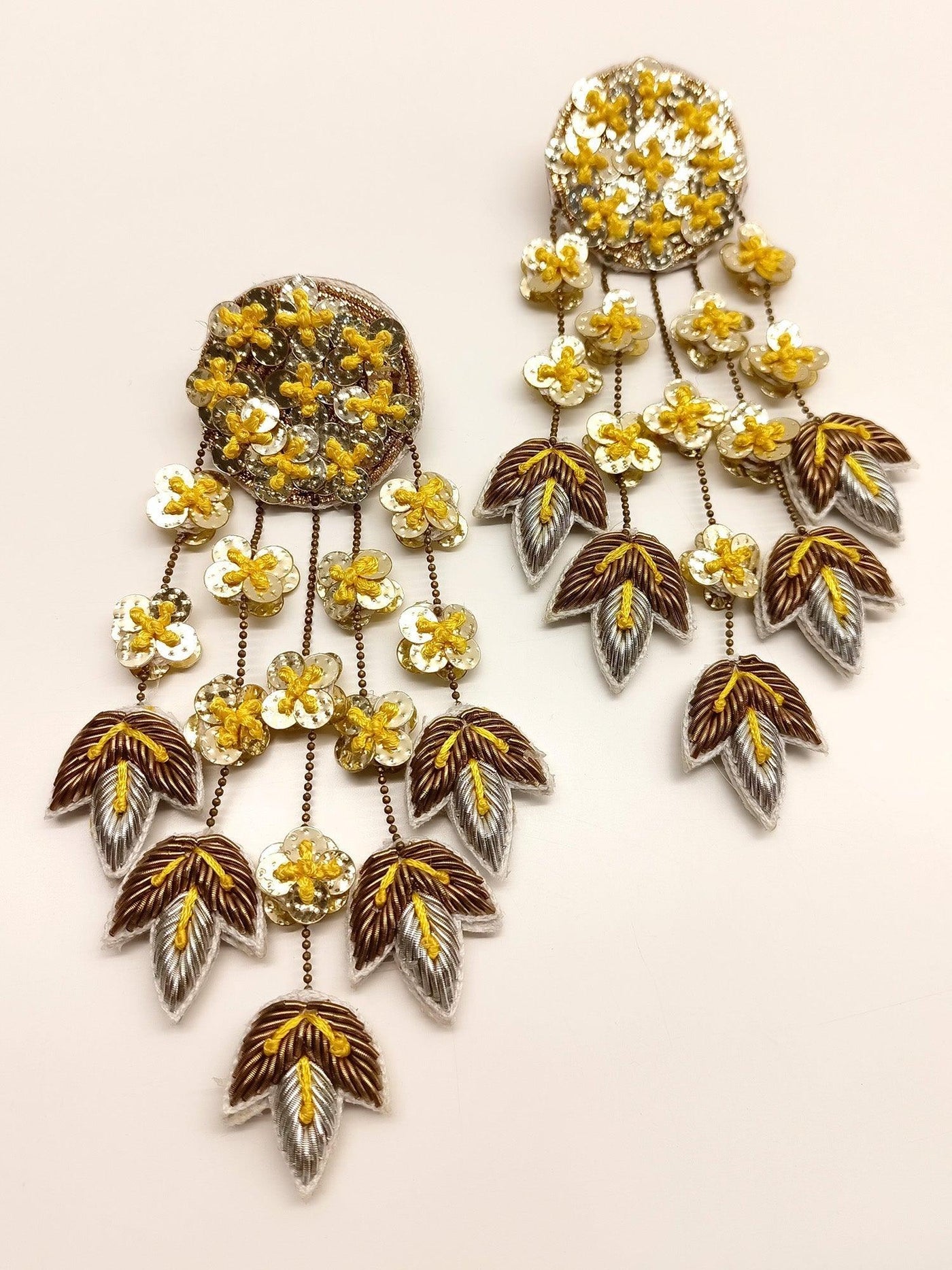 Advaita Yellow Handmade Earrings - Uboric