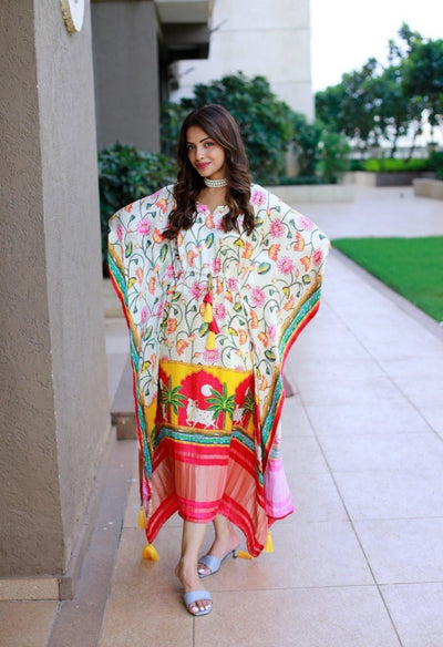 Amazing all in one size Kaftan maxi dress Summer Kaftan Silk Dressing Gown - Uboric